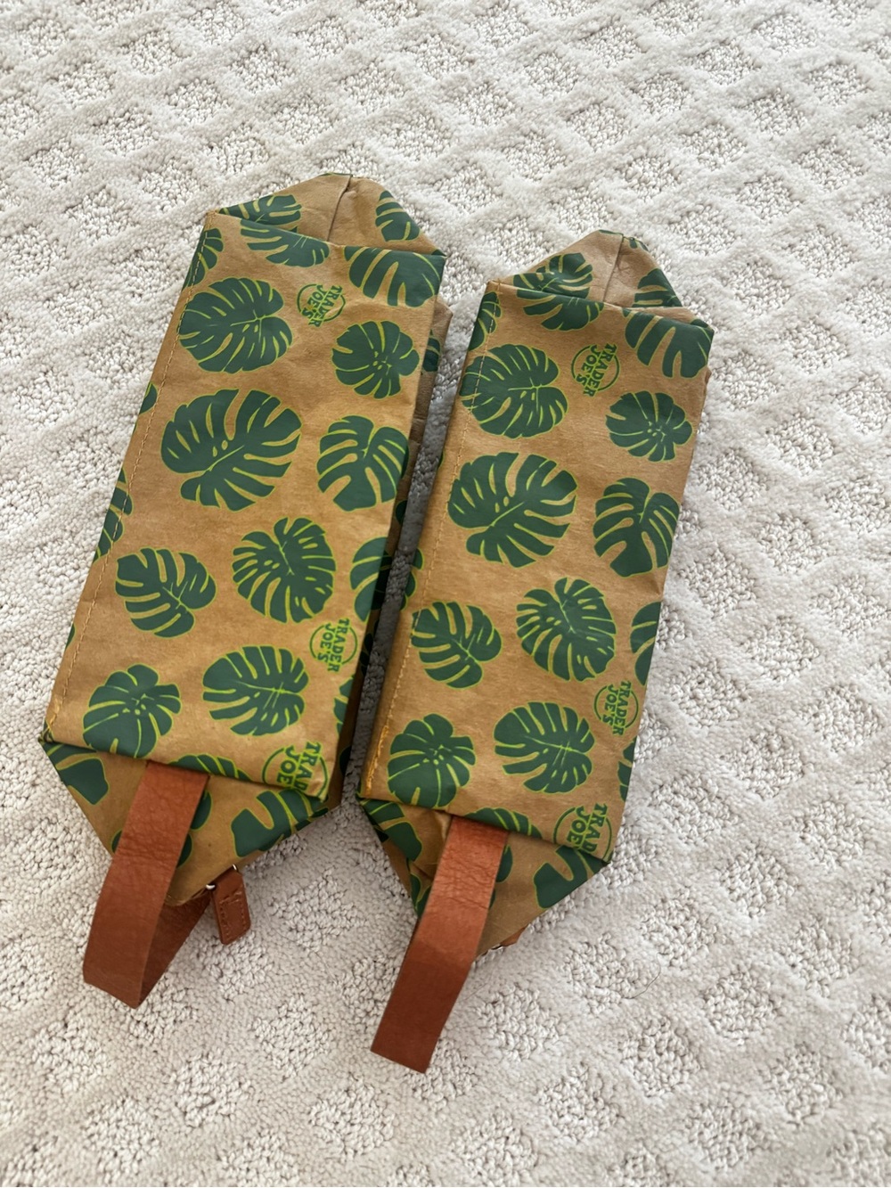 Trader Joe’s Monstera Washable Paper Pouch. Set of 2.